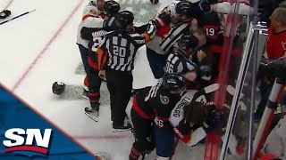 Senators And Panthers Scrum Ends With ALL Players On Ice Receiving Misconducts [upl. by Oicapot824]