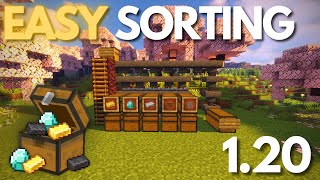 Minecraft 121 EASY Sorting System  Minecraft 121 Tutorial [upl. by Grefer]