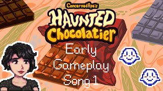 Haunted Chocolatier  Early Gameplay Song 1 [upl. by Neelloc]