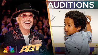 GENIUS 2YearOld Baby Dev Is AGTs Youngest Mathematician  Auditions  AGT 2024 [upl. by Katheryn]