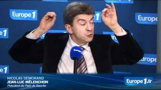 Clash Mélenchon Demorand quotMe pointez pas du doigt quot Europe1 [upl. by Enajaras563]