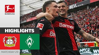 GERMAN CHAMPIONS LEVERKUSEN 🏆⚽️  Bayer 04 Leverkusen  SV Werder Bremen 50  Highlights [upl. by Irme273]