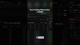 I Made 500 Trading Memecoins Live [upl. by Ellevel849]