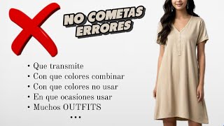 VESTIDO BEIGE ➤ Como combinar y vestir  muchos OUTFITS para mujer [upl. by Ayoras116]