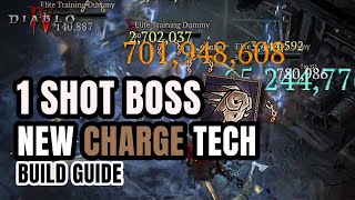 CRAZY NEW CHARGE TECH 1 SHOT ANY BOSS  Barb Build Guide Season 3 Diablo 4 [upl. by Norven]