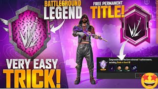 Free Permanent Title🔥  How to Complete Blade In Hand achievement🤩  Pubgmobile [upl. by Sell]