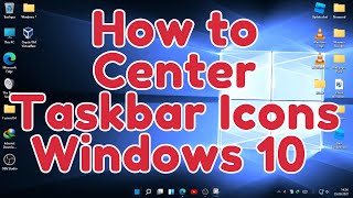 How to Center Taskbar Icons Windows 10 VERY EASY [upl. by Sewel]