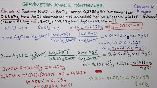 ANALİTİK KİMYAGravimetrik Analiz YöntemleriGravimetrik Verilerden Sonuçların Hesaplanması 2 [upl. by Orlov]