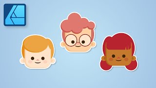 How to Make Cute Characters  Affinity Designer Tutorial for Beginners [upl. by Yanarp464]