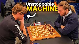 The Unstoppable Machine  Magnus Carlsen vs Richard Rapport  World Blitz 2023 [upl. by Ruyle]