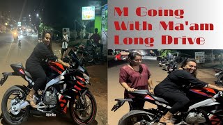 Saterday Night M Going with Ma’am long Drive 🍥🏍️ [upl. by Nellak]