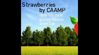 Strawberries  Caamp  Complete Guitar Tutorial and Lesson with TAB  Note for Note Breakdown [upl. by Struve]