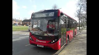 Mirrorless Enviro 200MMC Stagecoach London NEW Logo Branded 37541 YW19VUD Journey on the Route 497 [upl. by Nivled]