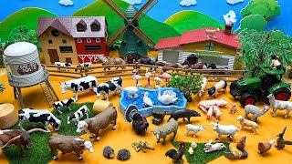 New Barn Farm Play Set Diorama for Farm Animals  Pig Cow Horse Duck [upl. by Jolenta]