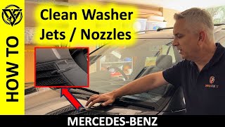 Mercedes Windscreen Washer Jet Not Working  How to Fix for Free [upl. by Little]