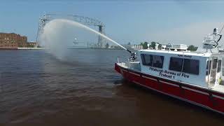 Fire Boat in Action [upl. by Yarised]