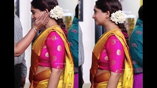 Tamil Serial Actress Nakshatra Saree Rare Iduppu Show [upl. by Agon915]