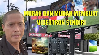 CARA MERAKIT VIDEOTRON PART 3 2MX1M PANEL P10 FULL COLOUR [upl. by Lexie]