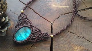 Macrame necklace video tutorial [upl. by Sauers]