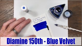 Diamine 150th Anniversary Blue Velvet writing sample [upl. by Onaled]