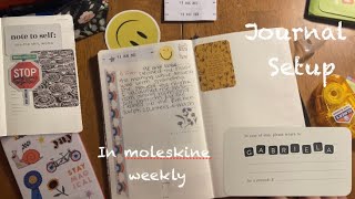 Journal Setup 🌝  Using the Moleskine Weekly Planner as a Journal [upl. by Nyar372]