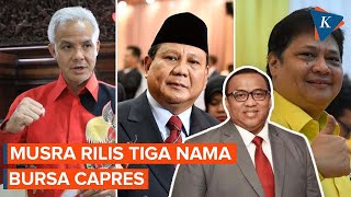 Ganjar Prabowo dan Airlangga Masuk Bursa Capres Versi Musra [upl. by Meesan]