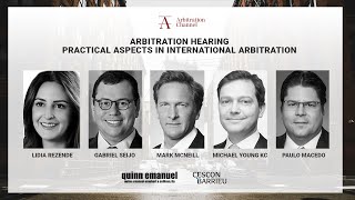 Arbitration Hearing  Practical aspects in International Arbitration [upl. by Lad746]