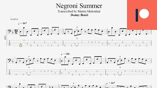 Donny Benét  Negroni Summer bass tab [upl. by Ahtnicaj]