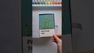 🎀 Pretty Cactus 🌵 Pantone Card Painting Challenge Day 77100 [upl. by Boonie]