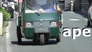 Real maximum SOUND the mega cool APE cars movie on YouTube PART 1 Piaggio Italia Italy Liguria [upl. by Akkina]