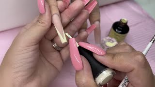 Watch Me Practice Acrylic Nails  Spring Nail Design Tutorial 💛 [upl. by Audrit23]