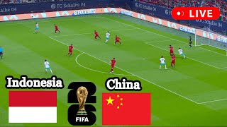 eFootball 🔴LIVE  Indonesia vs China Live Streaming  Kualifiaksi Piala Dunia 2026  Siaran Langsung [upl. by Assyla]