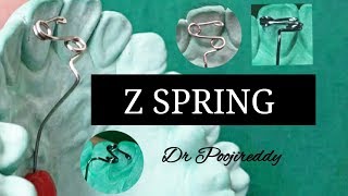 Z spring orthodontics Orthodontic wire bending Dr poojireddy [upl. by Dyun]