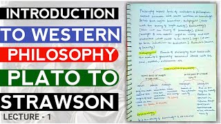 Western Philosophy  Lecture  1  Introduction To Western Philosophy  Short Notes  FILOSOFICO [upl. by Armahs]