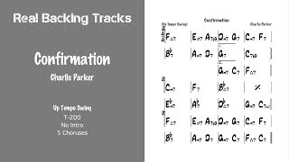 Confirmation  Real Jazz Backing Track  Play Along [upl. by Westbrook]