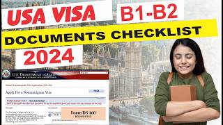 Document Checklist for USA VISITOR Visa for Indians B1B2 Visa 2024  USA Visa Online [upl. by Ahscrop]