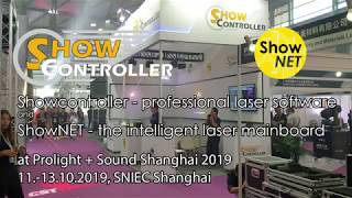 Showcontroller and ShowNET  the intelligent laser mainboard  at Prolight  Sound Shanghai 2019 [upl. by Luhe]