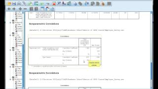 Interpret SPSS output for correlations Spearmans rho [upl. by Haroved]