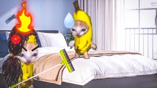 Banana cat series Epic Episode😺  happy and banana cat bananacat happycats [upl. by Aihtennek356]