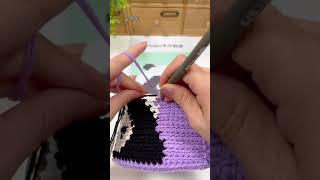 how to crochet a small bag 작은 가방 코바늘 뜨개질 방법 小さなバッグのかぎ針編み küçük bir çanta nasıl örülür crochetbag [upl. by Yrallih356]