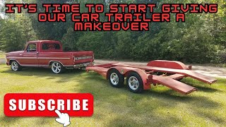 Ep 42 We start redoing our car trailer to get it ready for sandblasting and paint [upl. by Kissee]