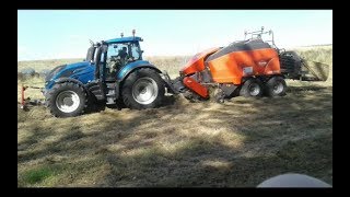 🚜 ETA de Largoat  pressage de foin 2017 valtra T 214 kuhn LSB 1290  new Holland t7 170 [upl. by Nibas]