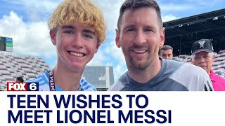 Sheboygan boy meets Lionel Messi thanks to MakeAWish  FOX6 News Milwaukee [upl. by Annekahs]