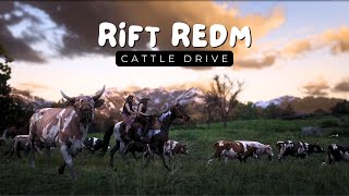 Cinematic Cattle Drive • Herding cattle  Rift RedM  Red Dead Redemption 2 [upl. by Kamat345]