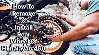 How To Remove And Re Install Rear Wheel Of Himalayan 450 [upl. by Aitnecserc]