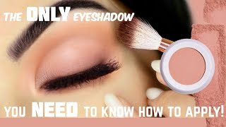 Beginners Eye Makeup Tutorial The ONLY eyeshadow you need  How to apply eyeshadow [upl. by Shela899]