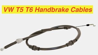 How to Replace and Adjust VW T5 Handbrake cables [upl. by Ynnod]