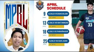 MPBL Schedule 2024 Iloilo Royals Schedule of Games for April 2024 [upl. by Tocs691]