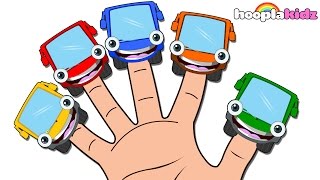 Learn Colors with Wheels on the Bus Finger Family Nursery Rhyme Activities [upl. by Arahas]