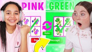 ONE Colour TRADING CHALLENGE With My BEST FRIEND In Adopt Me Roblox [upl. by Llertnod169]